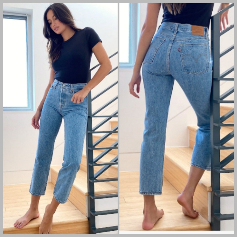 NEW Levi's Wedgie Straight Crop Jeans
